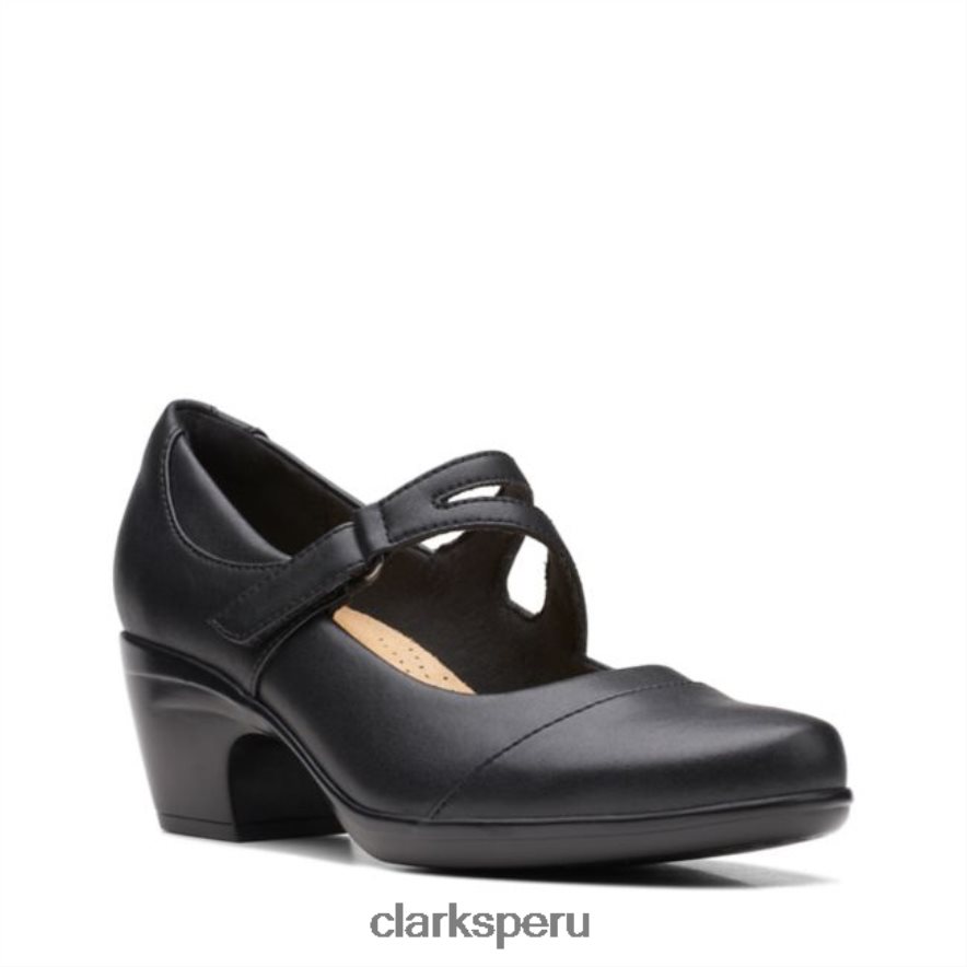 cuero negro emily clover clarks de cuero negro mujer Clarks 40N4LX6260 cuero negro