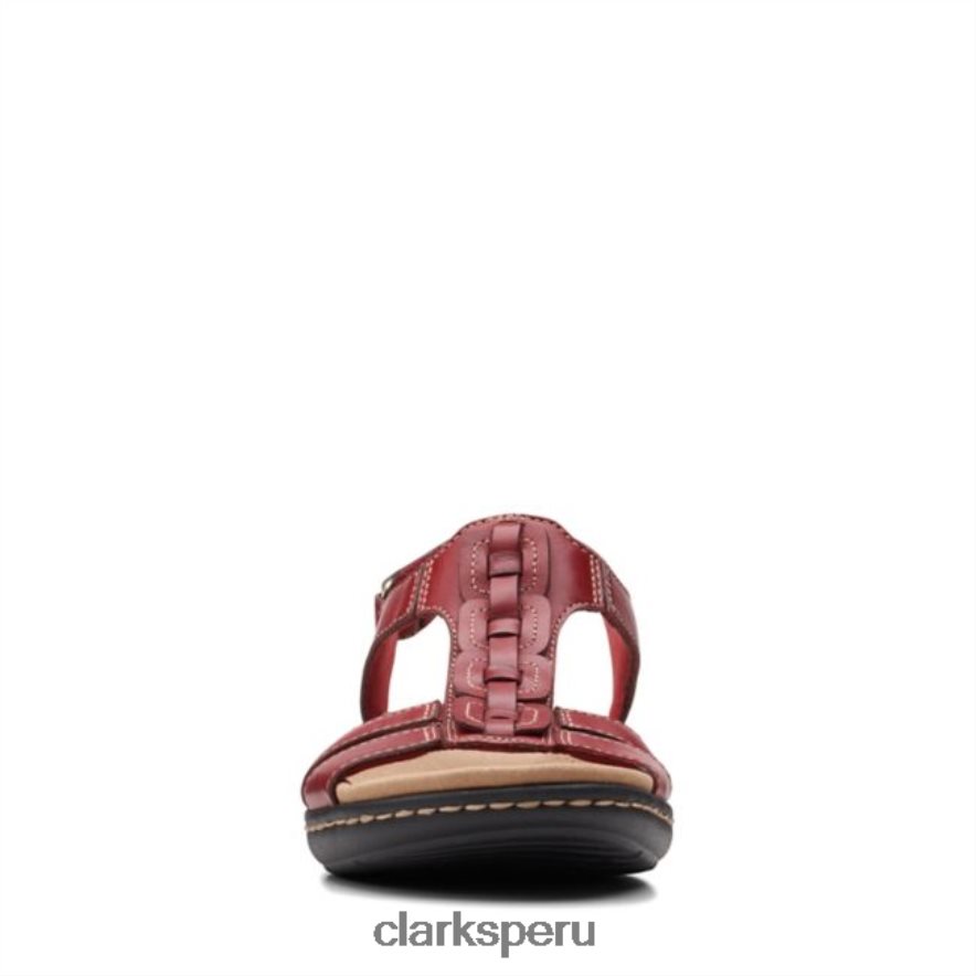 cuero rojo clarks laurieann kay cuero rojo mujer Clarks 40N4LX6307 cuero rojo