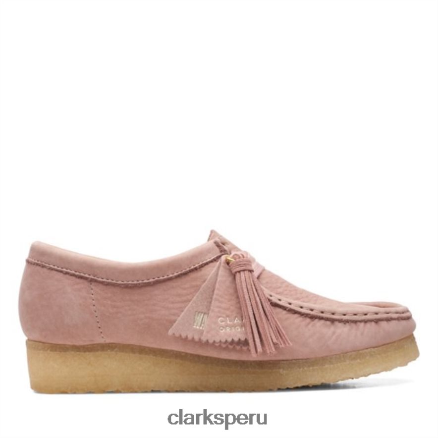 cuero rosa rubor clarks wallabee cuero rosa rubor mujer Clarks 40N4LX5152 cuero rosa rubor