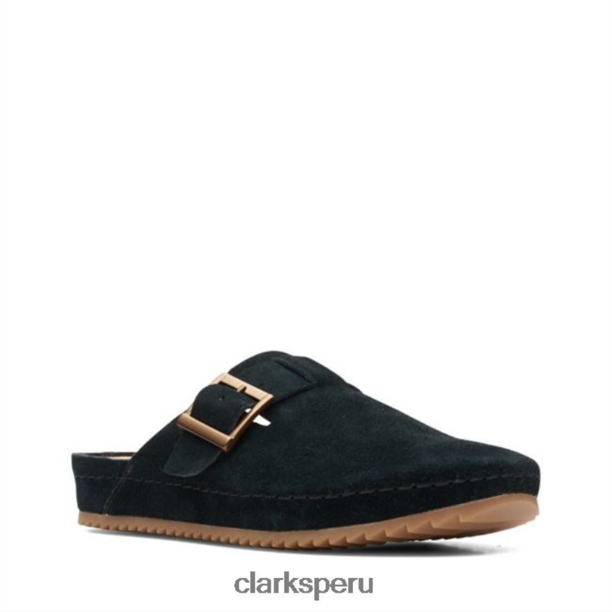 mule brookleigh ante negro ante negro clarks mujer Clarks 40N4LX5158 ante negro