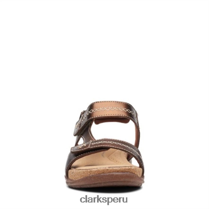 roseville mae cuero metalizado clarks cuero metalizado mujer Clarks 40N4LX6551 cuero metalizado