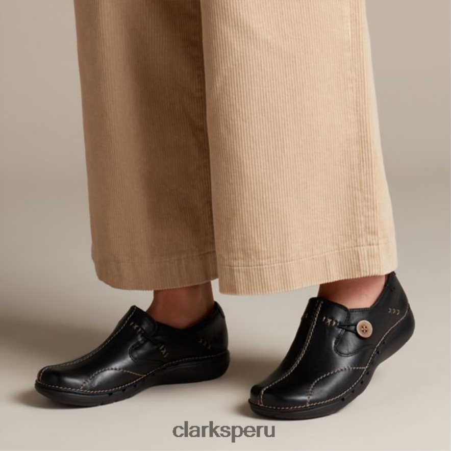 un loop cuero negro clarks cuero negro mujer Clarks 40N4LX5045 cuero negro