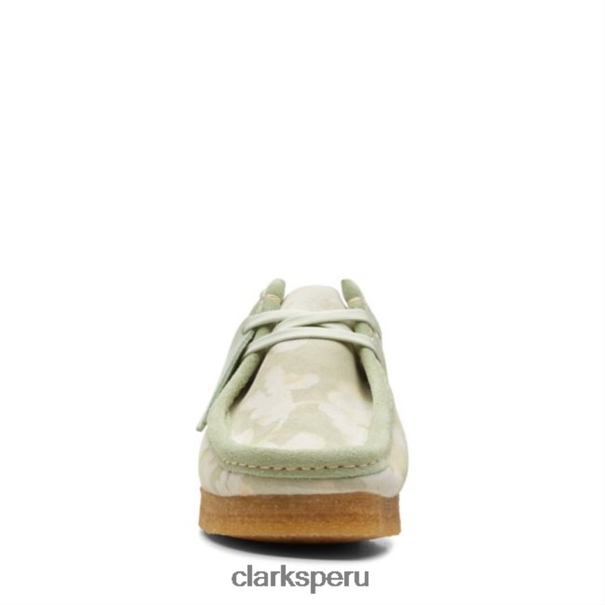 verde floral clarks wallabee verde floral mujer Clarks 40N4LX6299 flores verdes