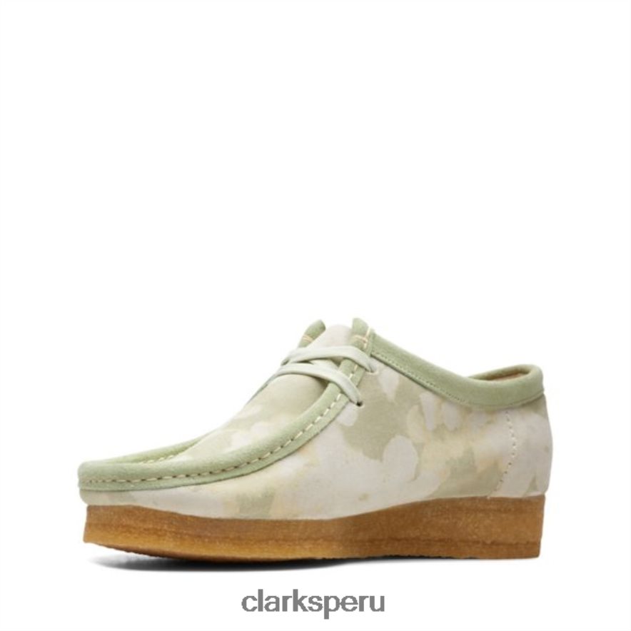 verde floral clarks wallabee verde floral mujer Clarks 40N4LX6299 flores verdes