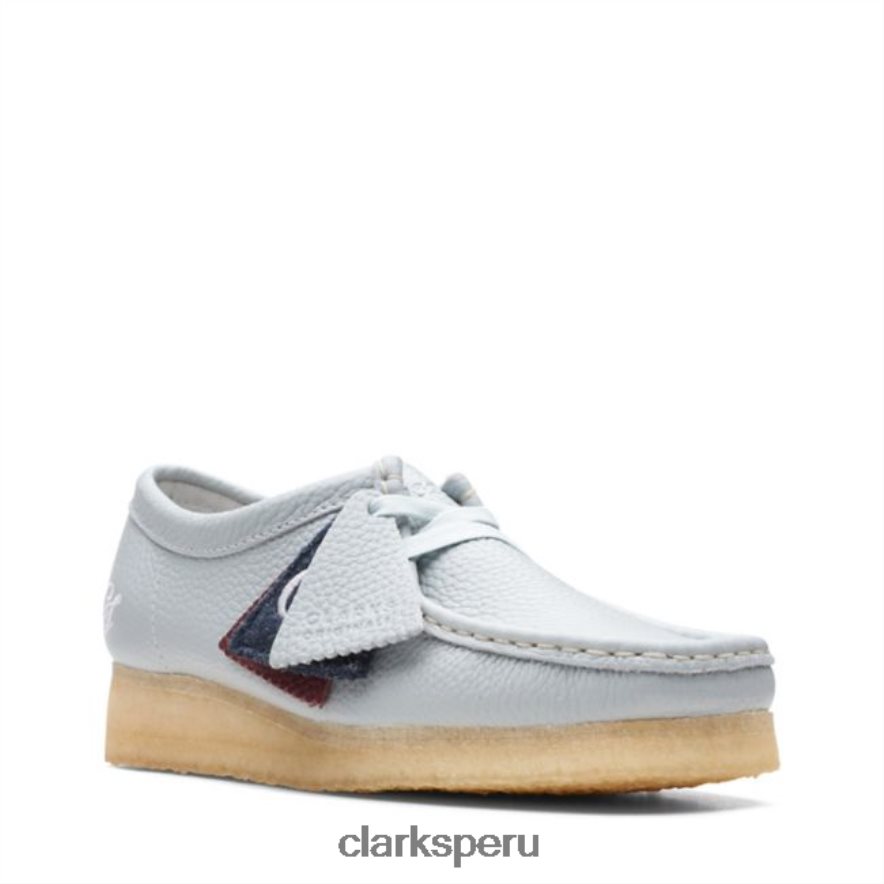 wallabee cuero azul claro clarks cuero azul claro mujer Clarks 40N4LX5181 cuero azul claro