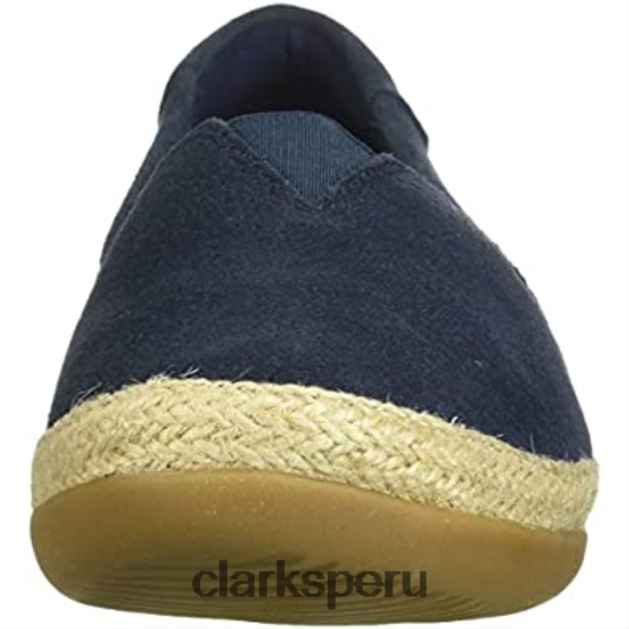 Mocasín Clarks Danelly Sky de ante azul marino para mujer mujer Clarks 40N4LX1930 gamuza azul marino