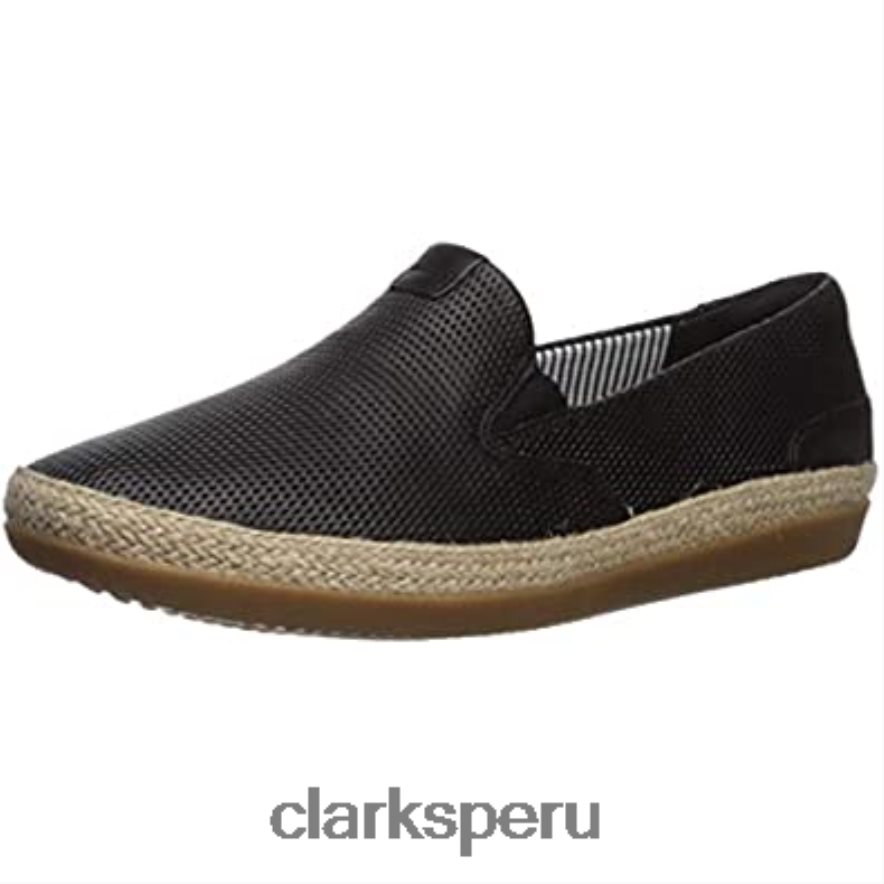 Mocasín Clarks mujer danelly iris plano piel negro mujer Clarks 40N4LX138 cuero negro