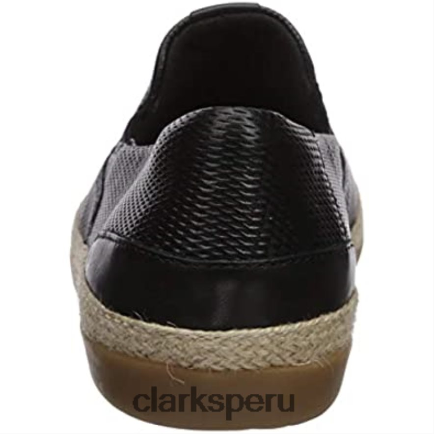 Mocasín Clarks mujer danelly iris plano piel negro mujer Clarks 40N4LX138 cuero negro