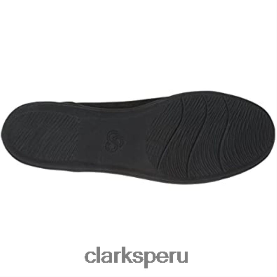 Mocasín clarks ayla band de nobuk sintético negro para mujer mujer Clarks 40N4LX1816 nubuck sintético negro