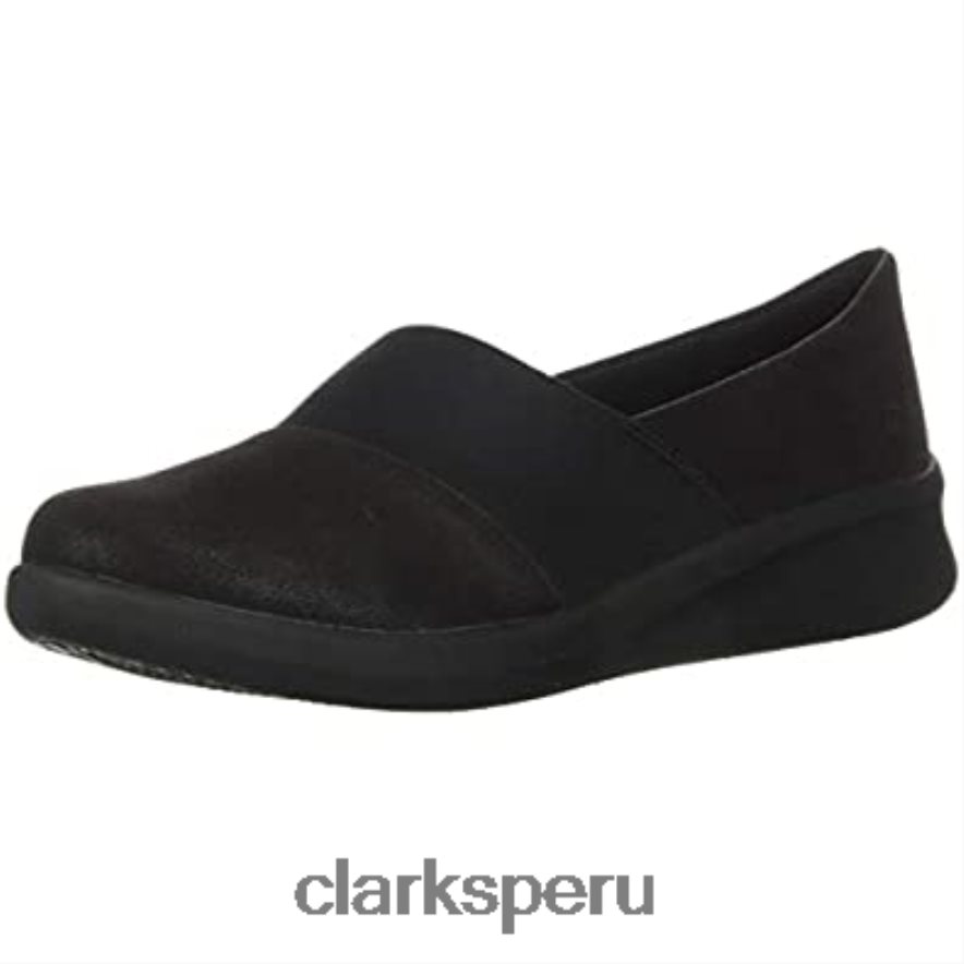 Mocasín clarks sillian 20 moon sintético negro para mujer mujer Clarks 40N4LX2769