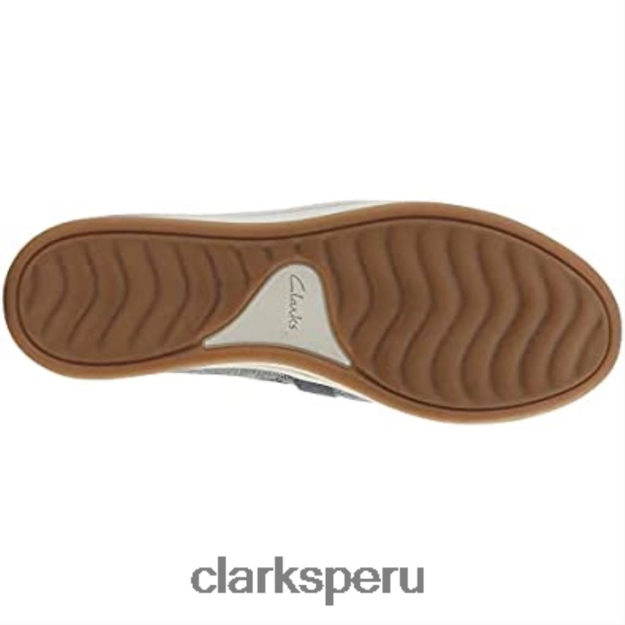 Mocasín plano Clarks Breeze Bali de textil gris oscuro para mujer mujer Clarks 40N4LX2744