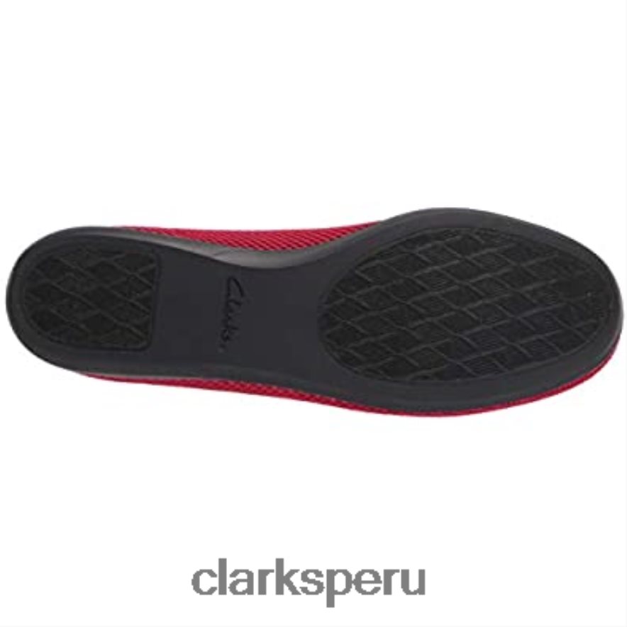 Mocasines Clarks Carly Dream de punto rojo para mujer mujer Clarks 40N4LX1115 punto rojo