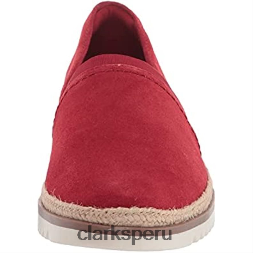 Mocasines Clarks Serena Paige de ante rojo para mujer mujer Clarks 40N4LX2745 gamuza roja