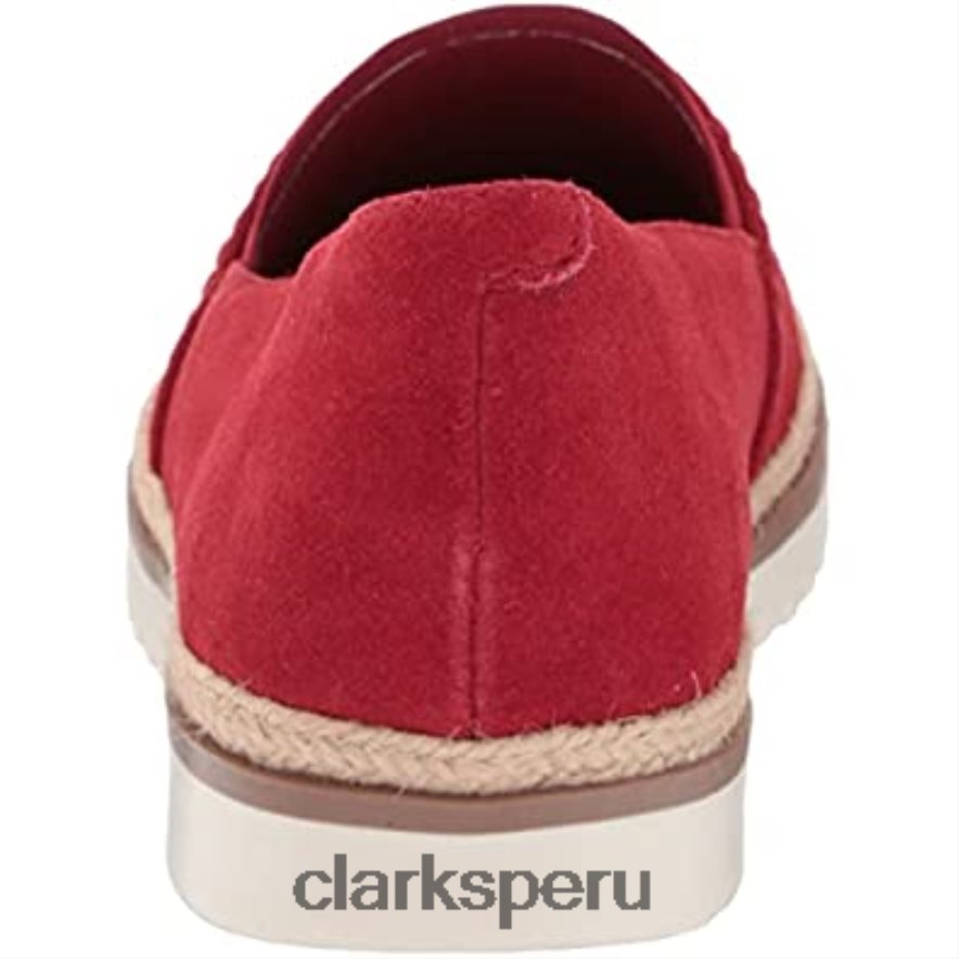 Mocasines Clarks Serena Paige de ante rojo para mujer mujer Clarks 40N4LX2745 gamuza roja