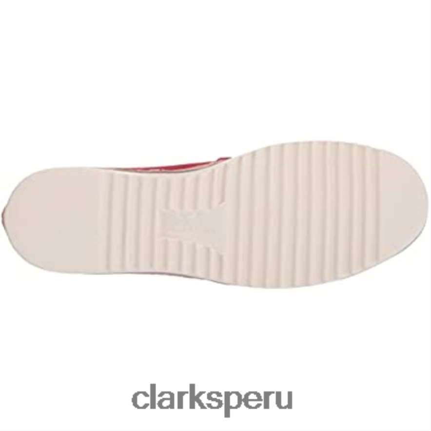 Mocasines Clarks Serena Paige de ante rojo para mujer mujer Clarks 40N4LX2745 gamuza roja