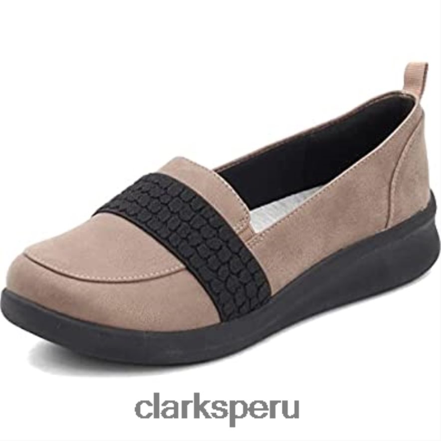 Mocasines Clarks Sillian 20 Zest de peltre para mujer mujer Clarks 40N4LX347 estaño