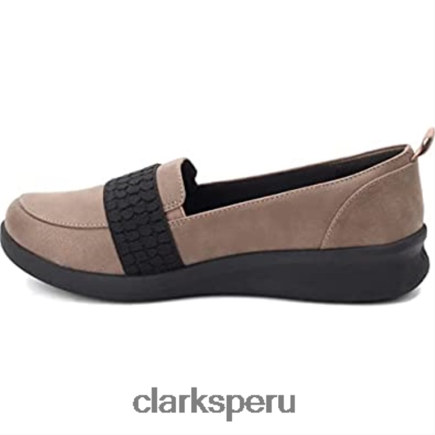 Mocasines Clarks Sillian 20 Zest de peltre para mujer mujer Clarks 40N4LX347 estaño