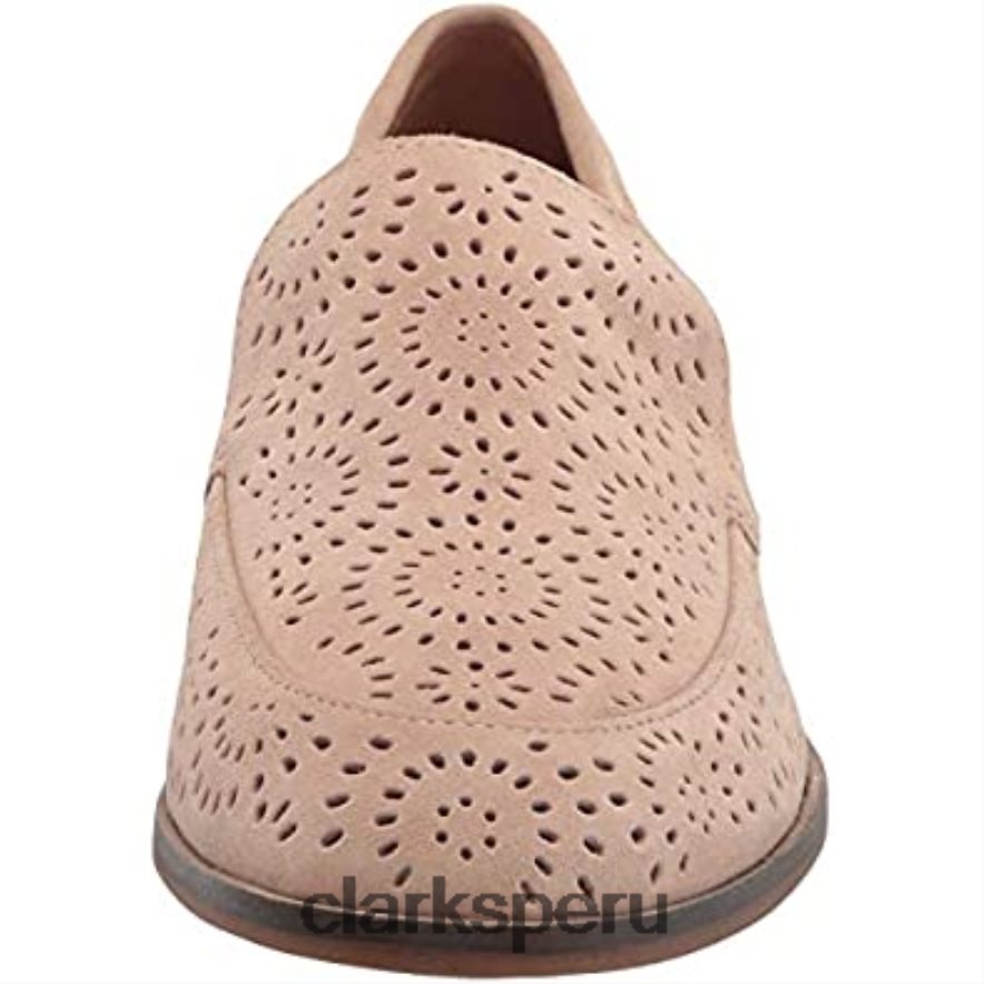Mocasines Clarks Trish Rose de ante color arena para mujer mujer Clarks 40N4LX1291 gamuza arena
