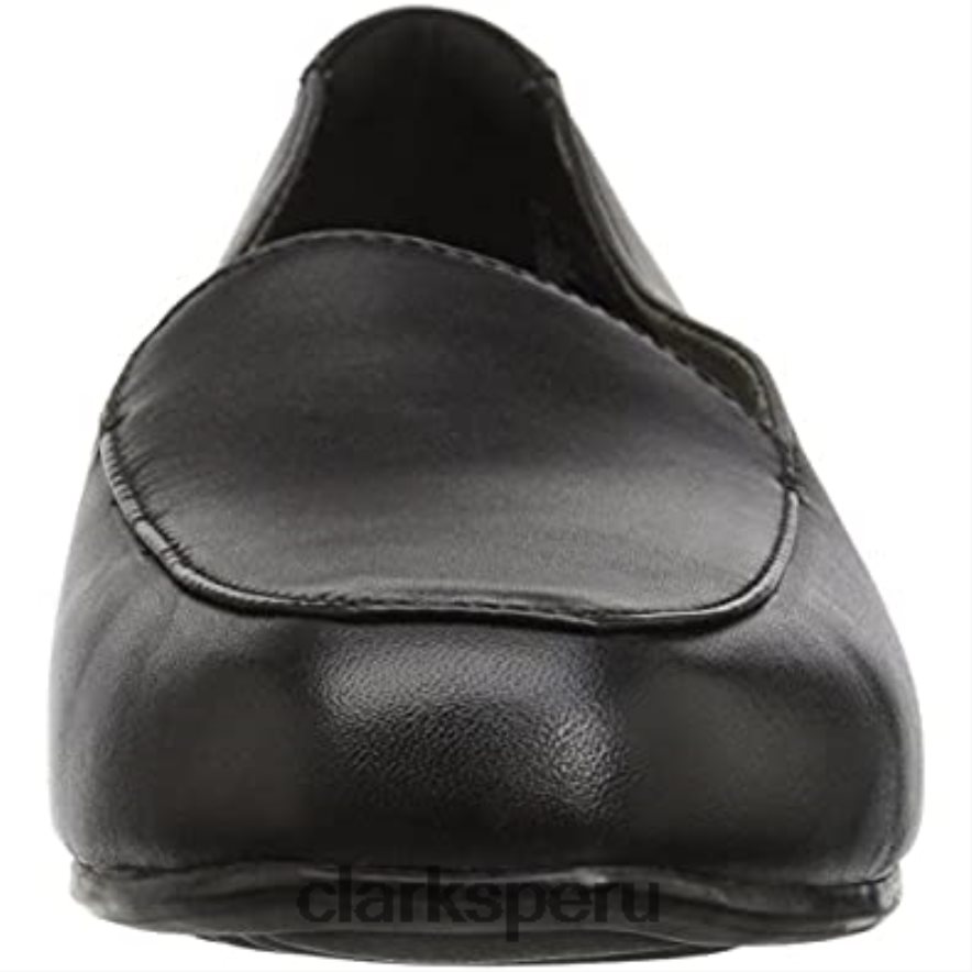 Mocasines clarks juliet lora de piel negra para mujer mujer Clarks 40N4LX1139 cuero negro