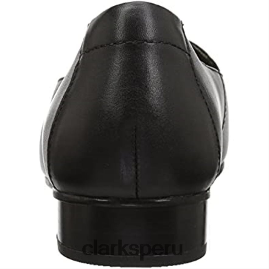 Mocasines clarks juliet lora de piel negra para mujer mujer Clarks 40N4LX1139 cuero negro