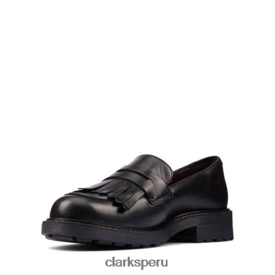 Mocasines clarks orinoco 2 de cuero negro de alto brillo mujer Clarks 40N4LX5067 cuero negro alto brillo