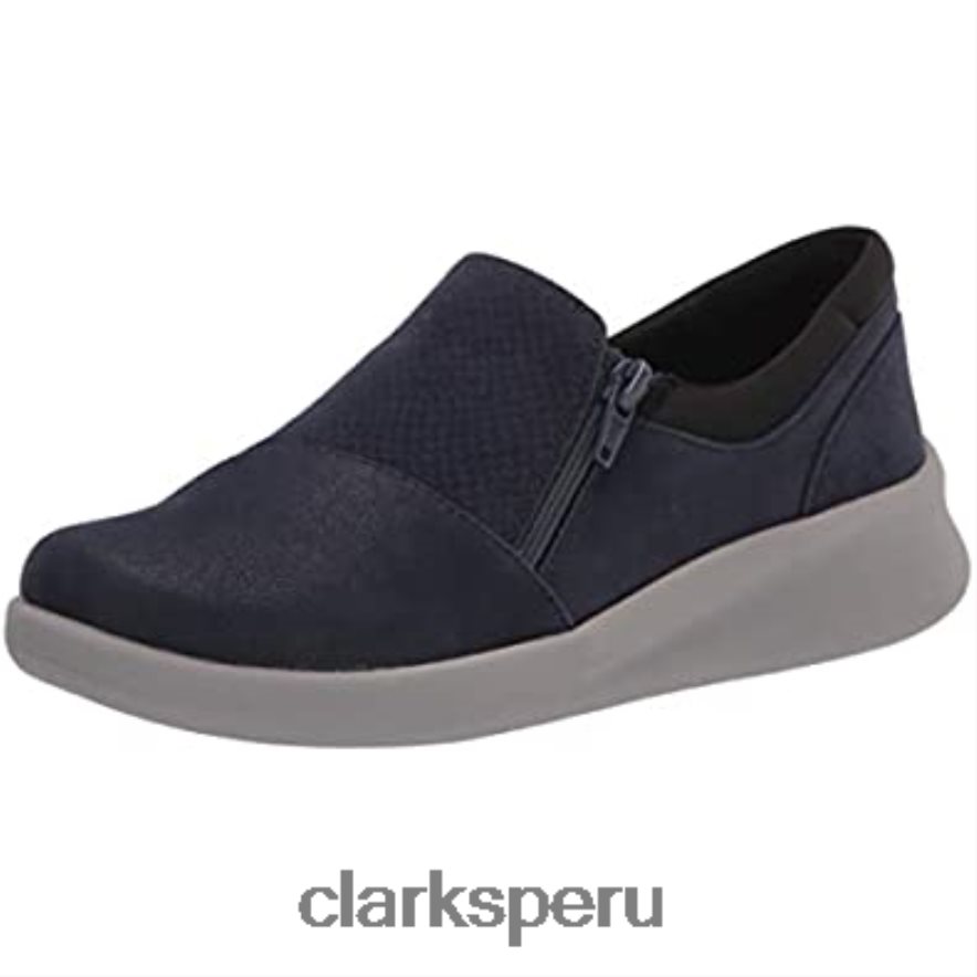 Mocasines clarks sillian 20 días azul marino para mujer mujer Clarks 40N4LX744 Armada