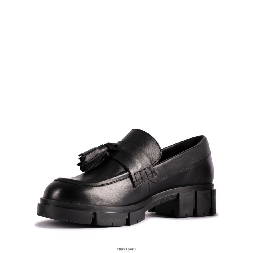 Mocasines clarks teala de cuero negro mujer Clarks 40N4LX3105 cuero negro