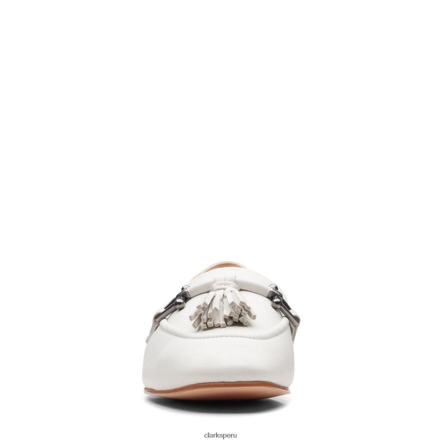 clarks de cuero blanco con borlas pure2 mujer Clarks 40N4LX3318 cuero blanco