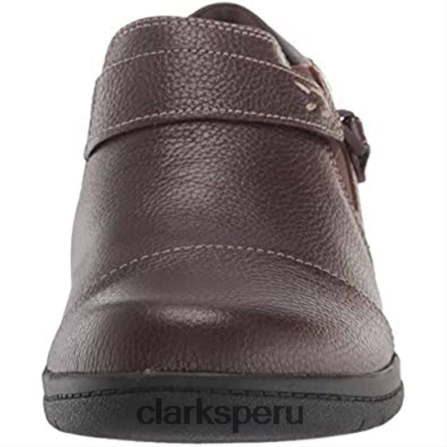 clarks de cuero caído cheyn o nyx-negro para mujer cuero caído marrón oscuro mujer Clarks 40N4LX2285 cuero caído marrón oscuro