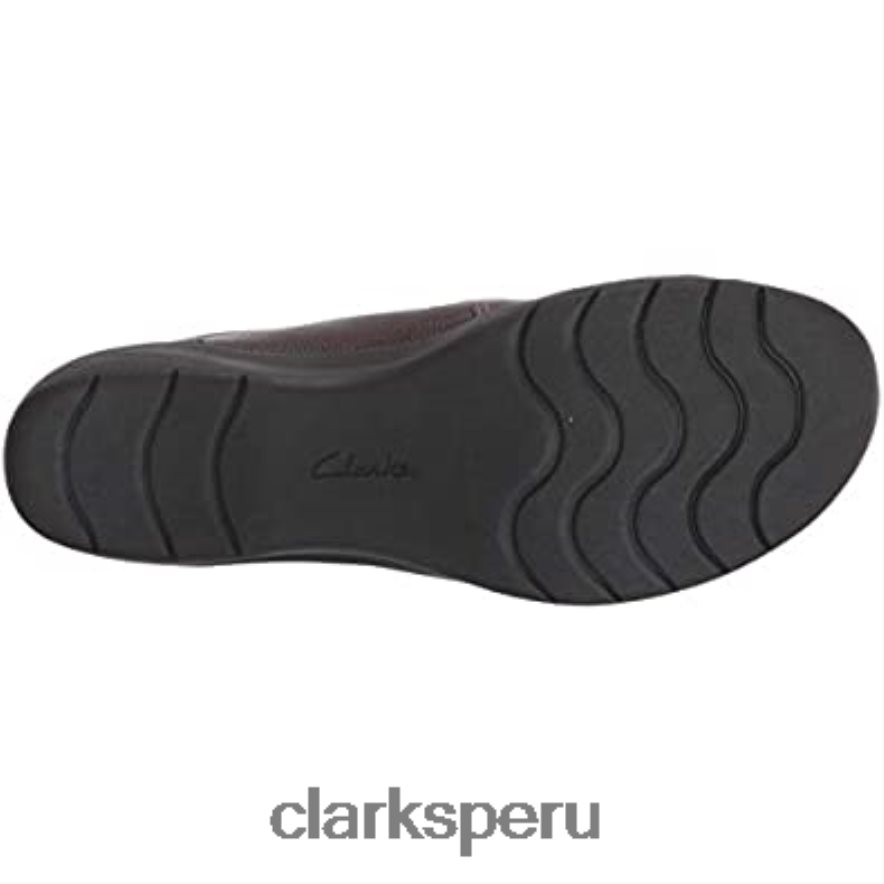 clarks de cuero caído cheyn o nyx-negro para mujer cuero caído marrón oscuro mujer Clarks 40N4LX2285 cuero caído marrón oscuro