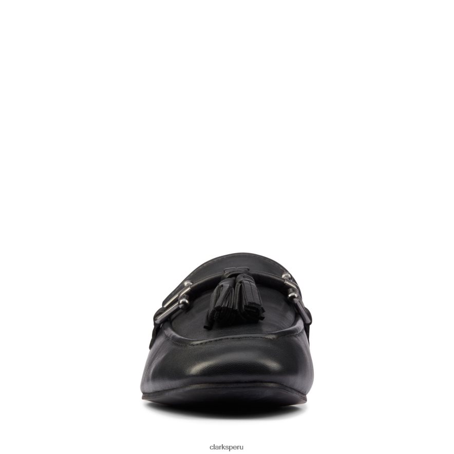 clarks puro cuero negro 2 borlas mujer Clarks 40N4LX3341 cuero negro