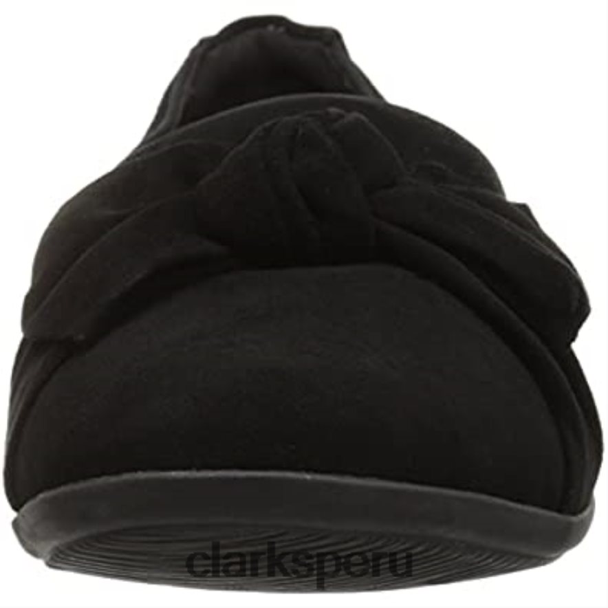 mocasín Graceljonas mujer plano ante negro clarks mujer Clarks 40N4LX334 ante negro