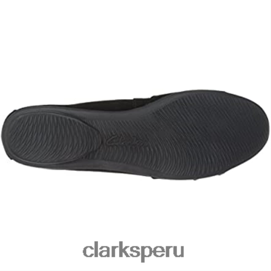 mocasín Graceljonas mujer plano ante negro clarks mujer Clarks 40N4LX334 ante negro