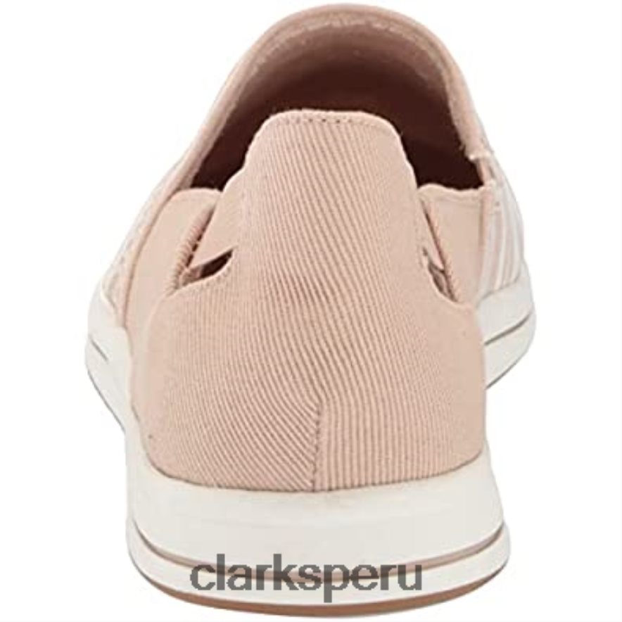 mocasín brisa para mujer clarks lona color topo mujer Clarks 40N4LX1981