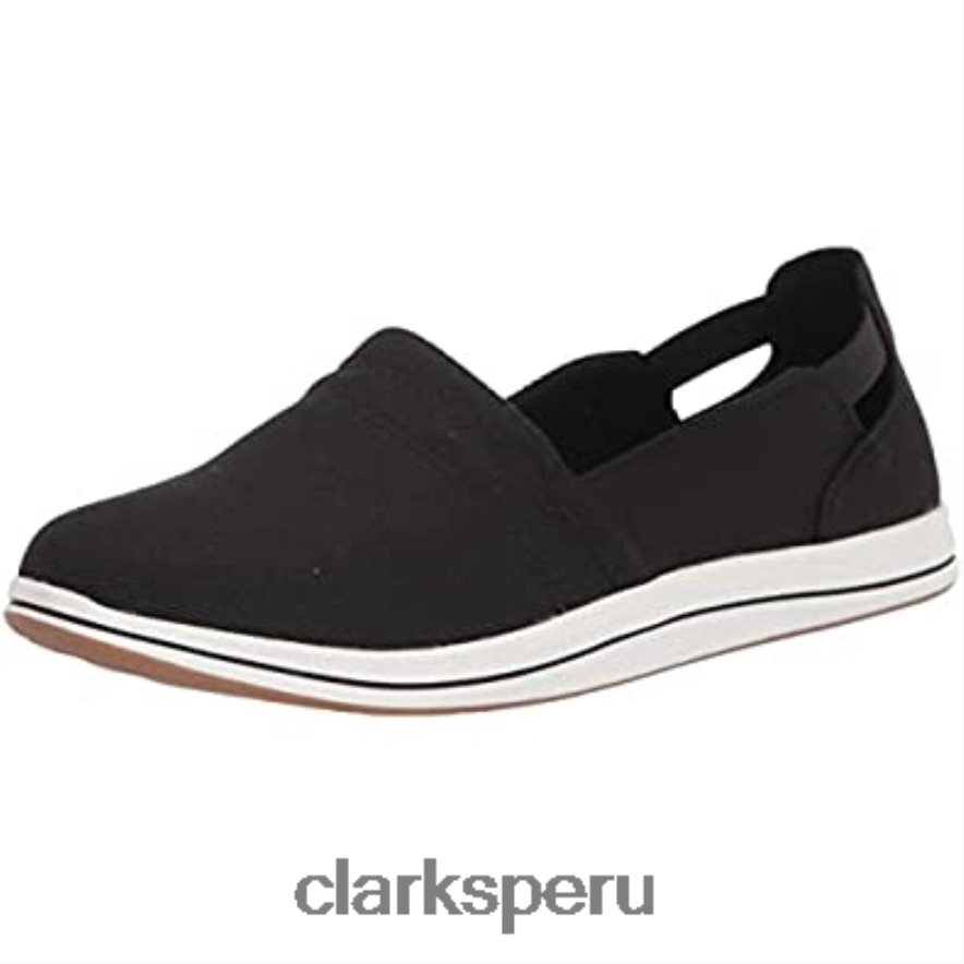 mocasín brisa para mujer clarks lona negra mujer Clarks 40N4LX2077