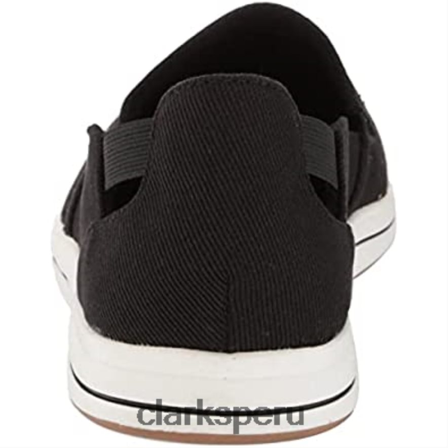 mocasín brisa para mujer clarks lona negra mujer Clarks 40N4LX2077