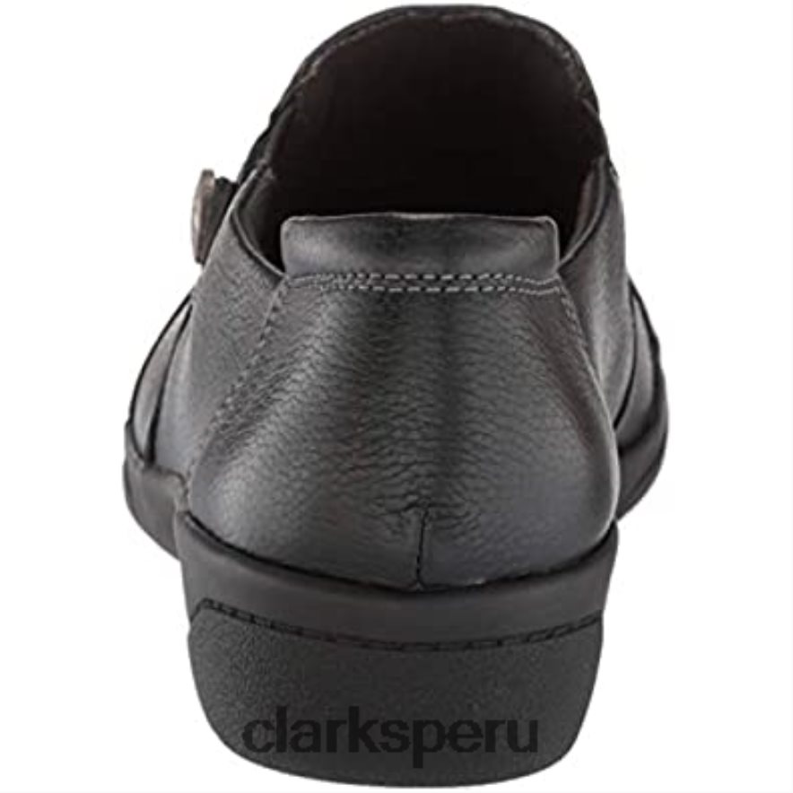 mocasín cheyn inca mujer clarks cuero negro mujer Clarks 40N4LX1759 cuero negro