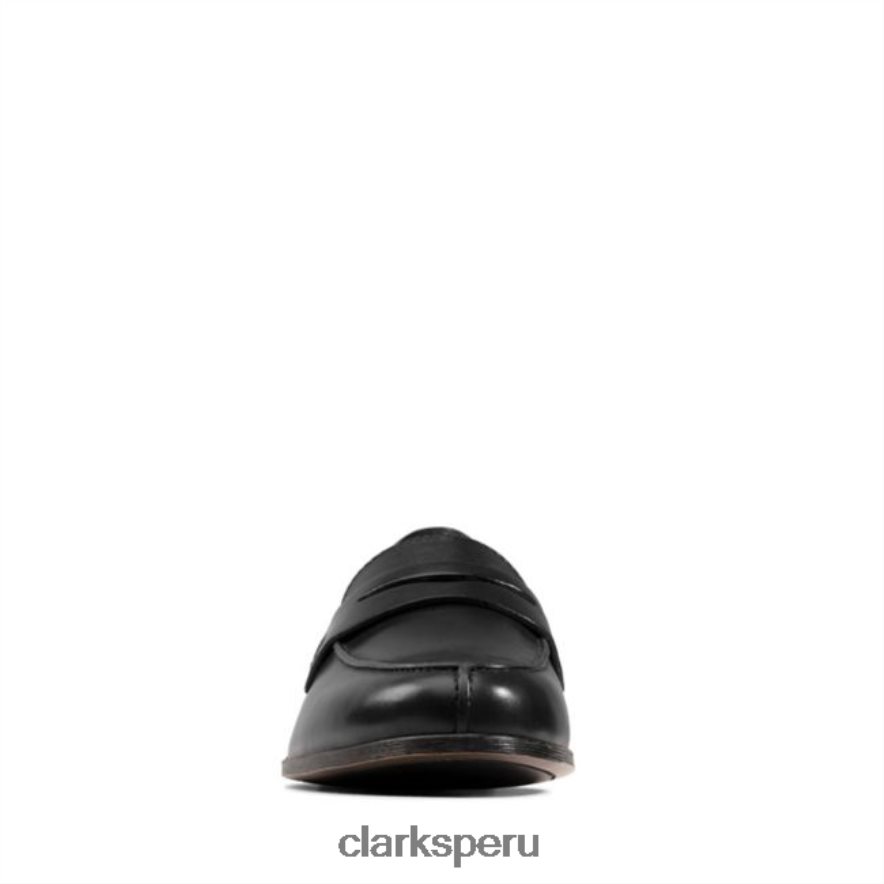 mocasín clarks hamble de cuero negro cuero negro mujer Clarks 40N4LX5072 cuero negro