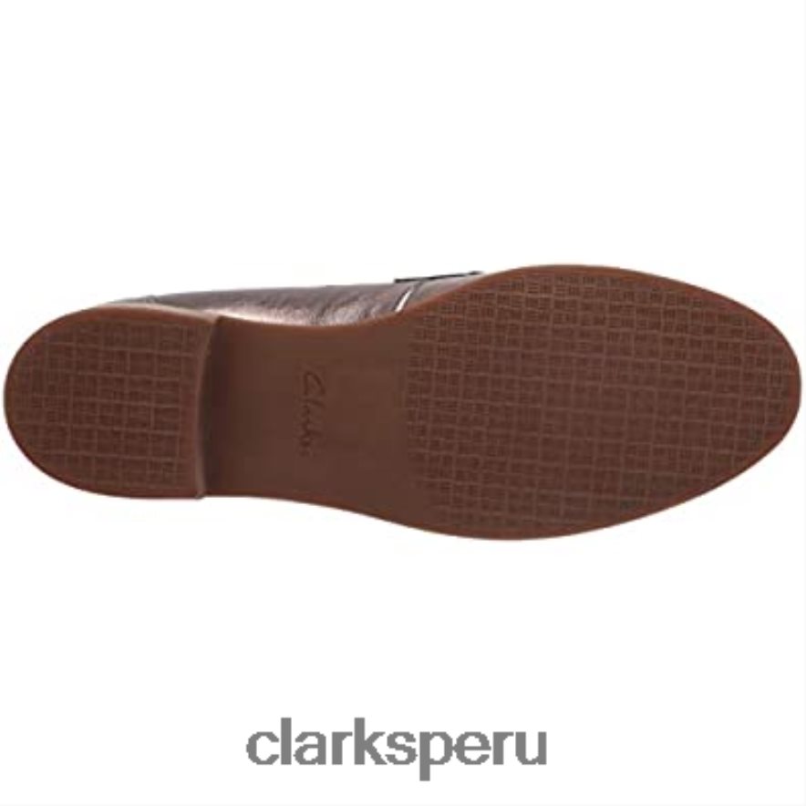 mocasín clarks trish rose sintético metalizado para mujer mujer Clarks 40N4LX2492