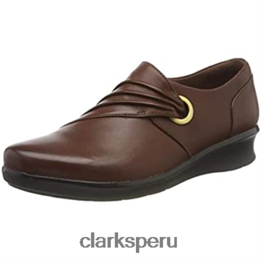 mocasín con brillo Hope para mujer marrón caoba ny mahoga ny clarks mujer Clarks 40N4LX502 caoba marrón caoba
