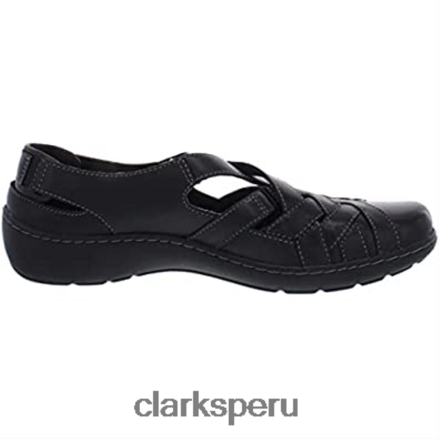 mocasín cora dream mujer plano clarks azul marino mujer Clarks 40N4LX207 cuero azul marino