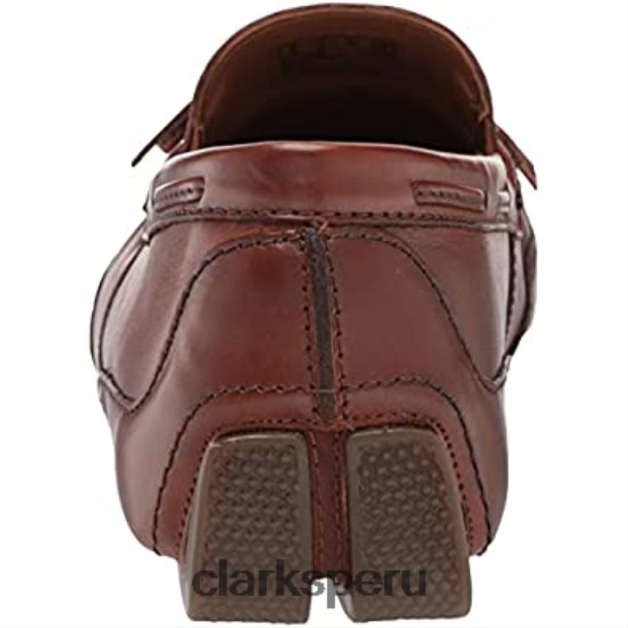 mocasín de encaje markman para mujer clarks de cuero tostado oscuro mujer Clarks 40N4LX2214 cuero bronceado oscuro