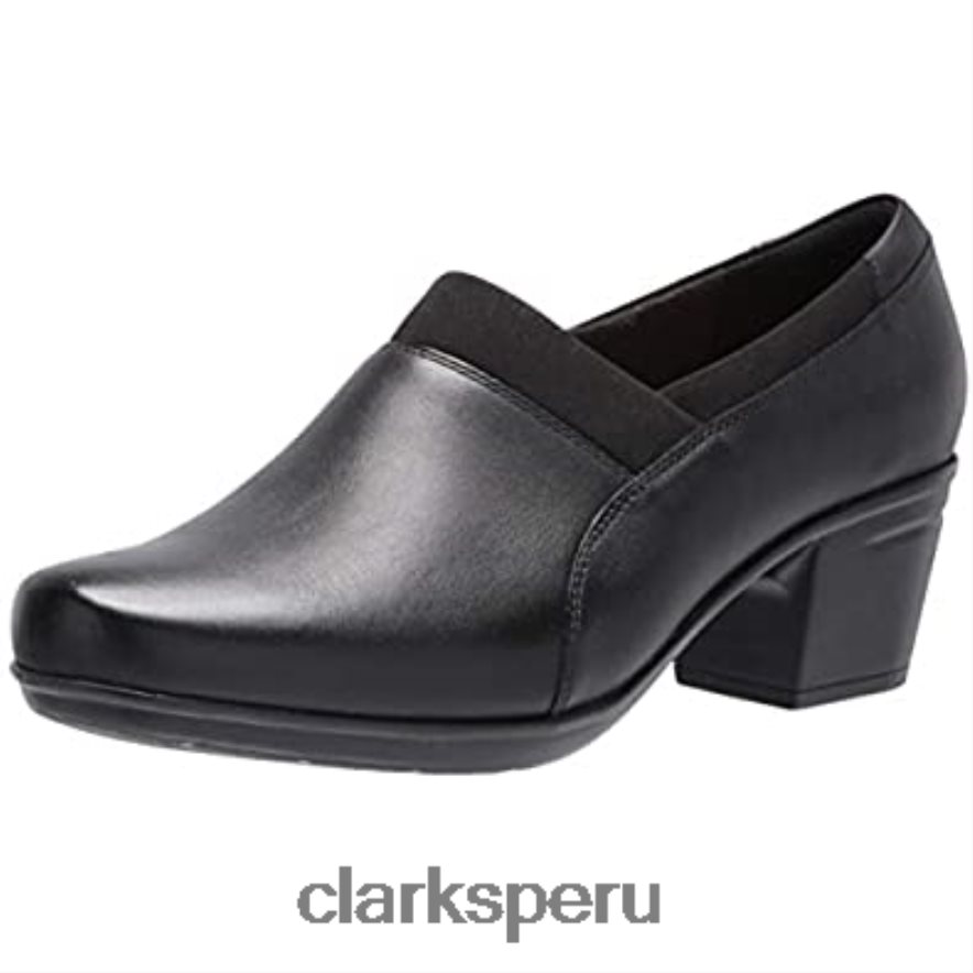 mocasín emslie summit negro cuero textil combi mujer clarks mujer Clarks 40N4LX2412 combi textil cuero negro