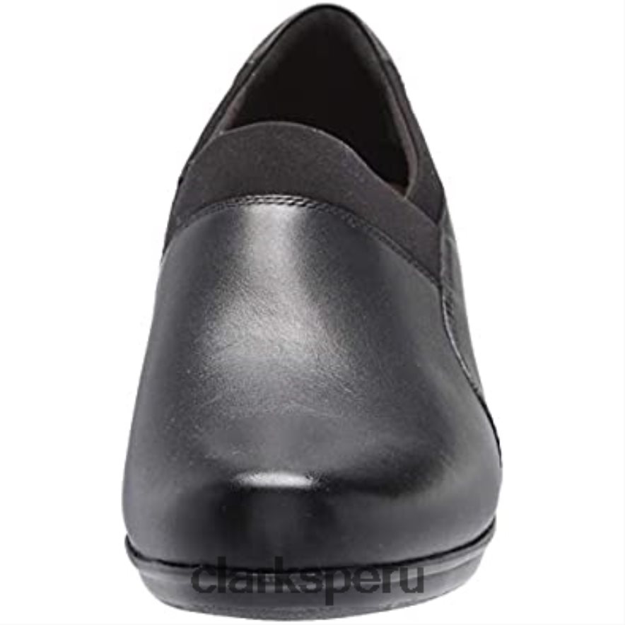 mocasín emslie summit negro cuero textil combi mujer clarks mujer Clarks 40N4LX2412 combi textil cuero negro