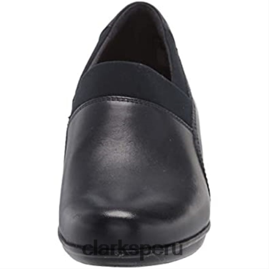 mocasín emslie summit para mujer clarks combinación textil de cuero azul marino mujer Clarks 40N4LX1509 combi textil cuero marino