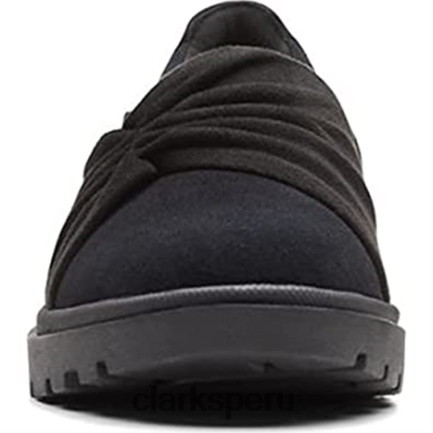mocasín estilo calla mujer plano clarks ante negro mujer Clarks 40N4LX2645 ante negro