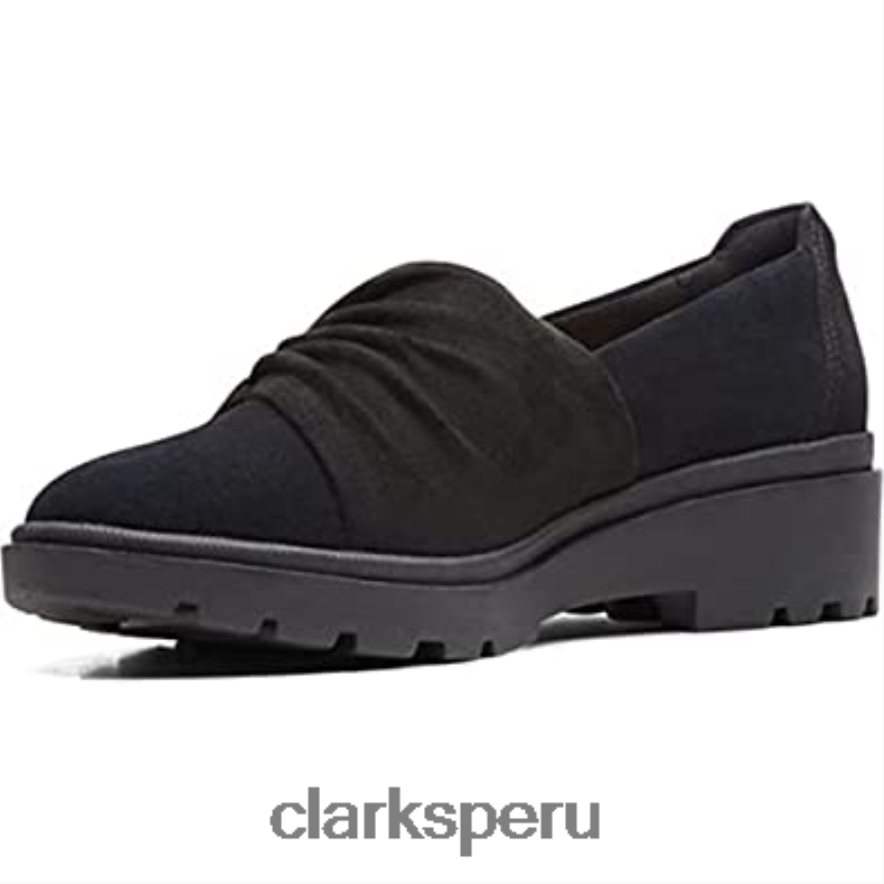 mocasín estilo calla mujer plano clarks ante negro mujer Clarks 40N4LX2645 ante negro