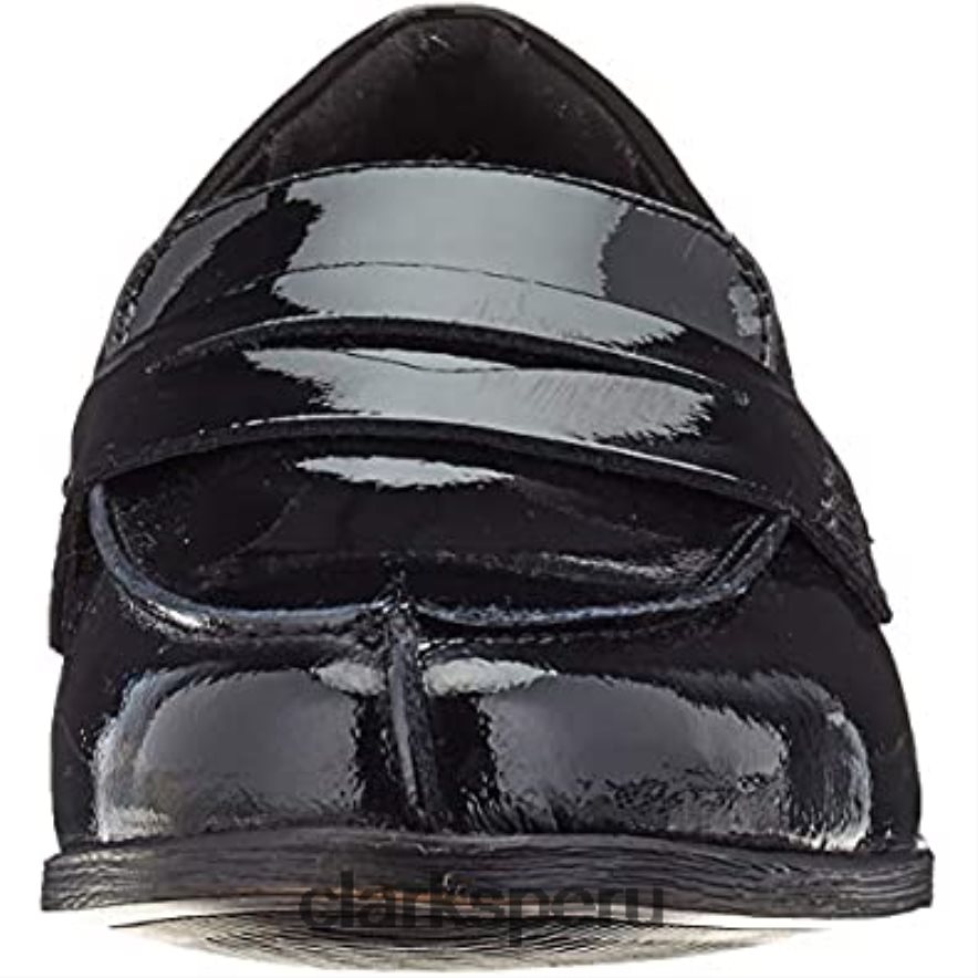 mocasín hamble de mujer clarks charol negro pat negro mujer Clarks 40N4LX2203 patente negra palmadita negra