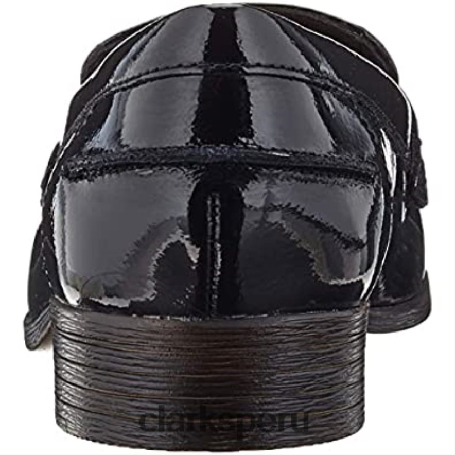 mocasín hamble de mujer clarks charol negro pat negro mujer Clarks 40N4LX2203 patente negra palmadita negra