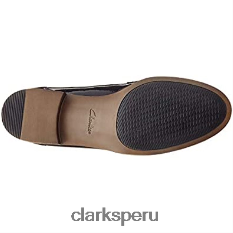 mocasín hamble de mujer clarks charol negro pat negro mujer Clarks 40N4LX2203 patente negra palmadita negra